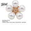 Anti-oxidation Brooch Hollow Flower Shape with Faux Pearls Anti-exposure Small Pin Electroplated Electroplating Process Versatile Badge for