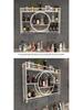Wall-Mounted Wrought Iron Wine & Liquor Rack with Luminous Design