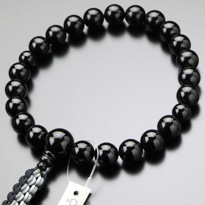 Jodo Shinshu Korálky na modlitbu pre mužov 22 korálkov Čierny onyx Šnúrka Strapec Korálky na modlitbu z Kjóta Korálky na modlitbu Kyoto Shinshu 101220149 Taška Špeciálna cena