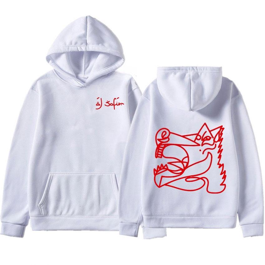 Rapper Al Safir Tour Gothic Grafik Pullover Herren Harajuku Punk Übergroße Tide Sweatshirts Lässiger Stil Hoodie Trainingsanzug