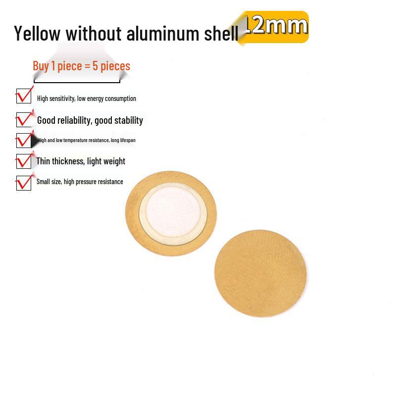 

Piezoelectric Ceramic Buzzer Sheets: 12/15/18/20/27/30/31/35/41/50mm Sound Cavity Sizes
