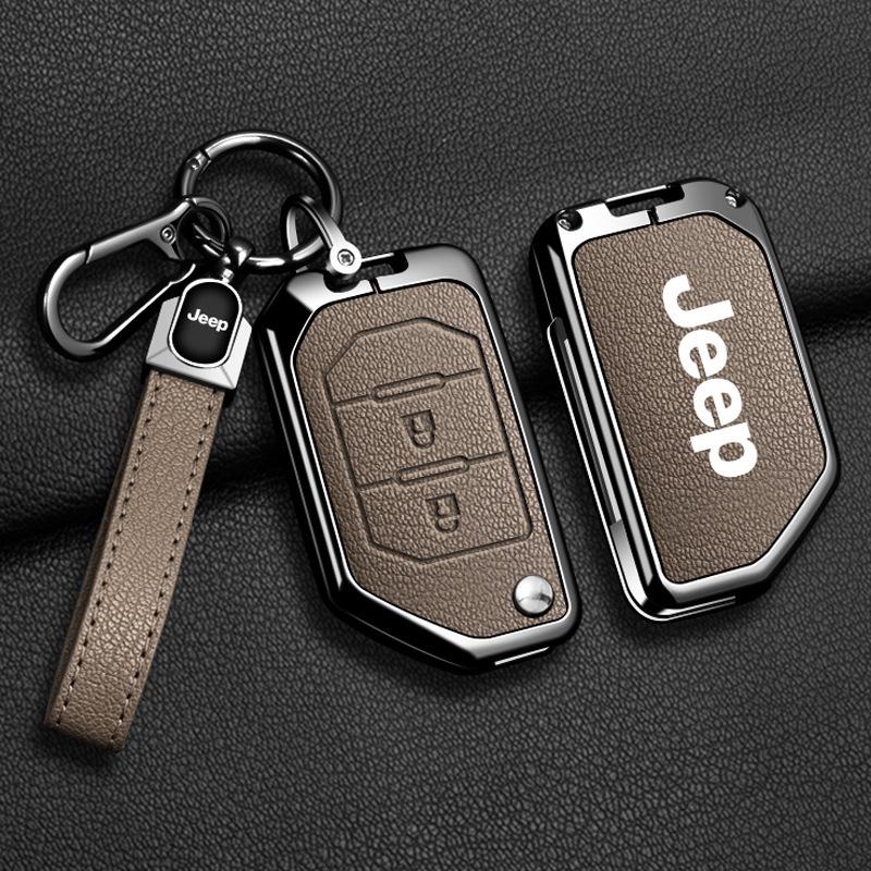 Compatible Jeep Key Case for Compass, Renegade, Cherokee, Grand Commander, Grand Cherokee