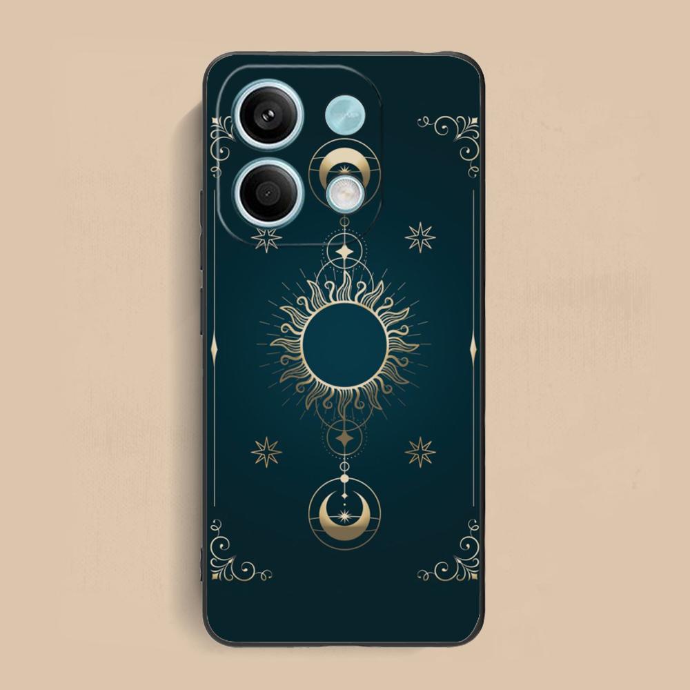 Sun Moon Mobile Cell Phone Case for Xiaomi Redmi Note 14 13 12 11 S Pro Plus 4G 5G Colorful Printing Cover Luxury Cover Pretty