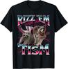 Camiseta Gráfica de Mapache Meme 'Rizz Em With The Tism' Algodón Suave Transpirable Manga Corta