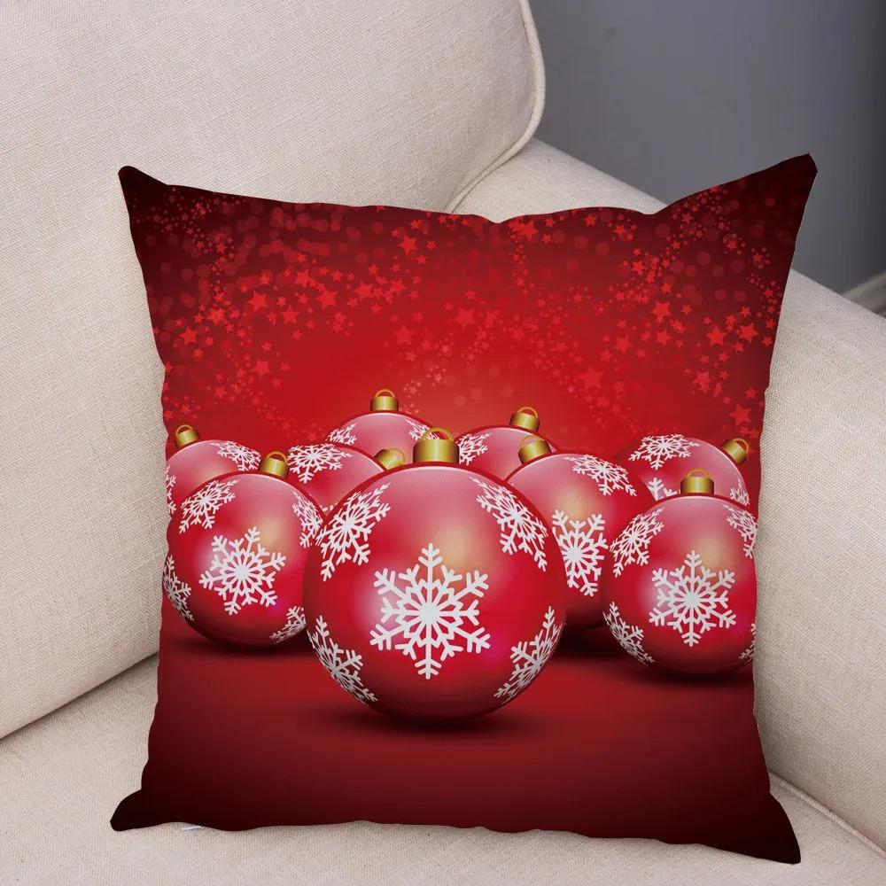 Weihnachts-Themen-Kissenbezüge Auto Zubehör Büro Santa Claus Wohnzimmer Sofa Hause Kissenbezüge