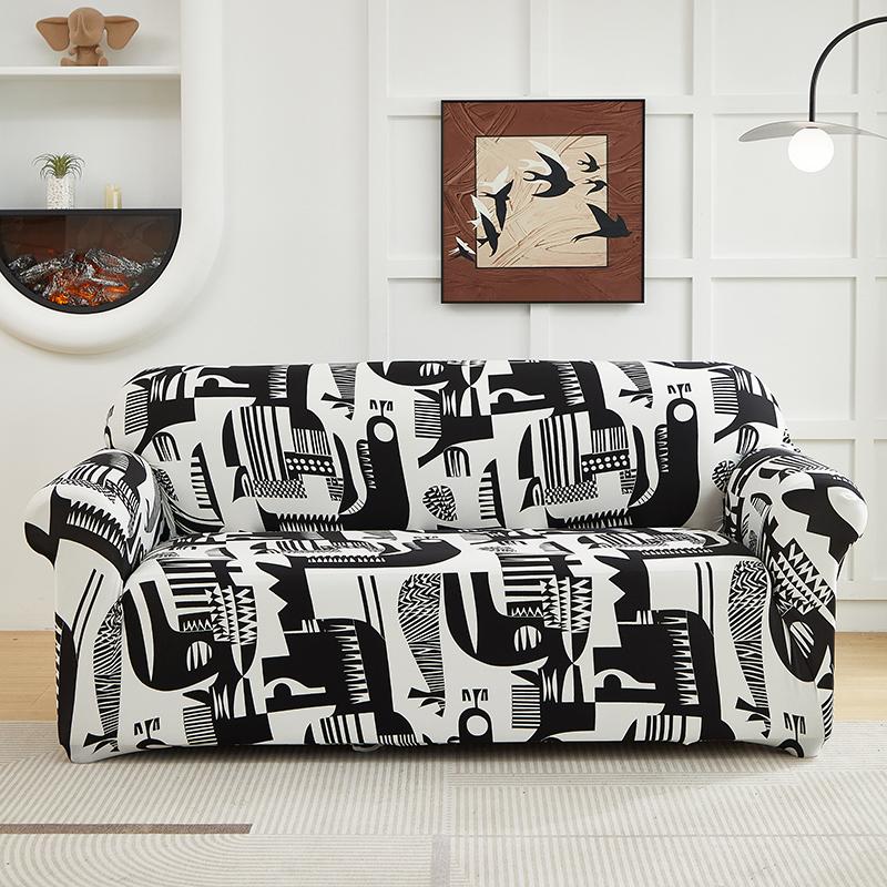 

Summer Cool Silk Sofa Cover Elastic Integrated Lazy Sofa Cover Anti Slip and Cat Scratch Machine Washable 90-140cm