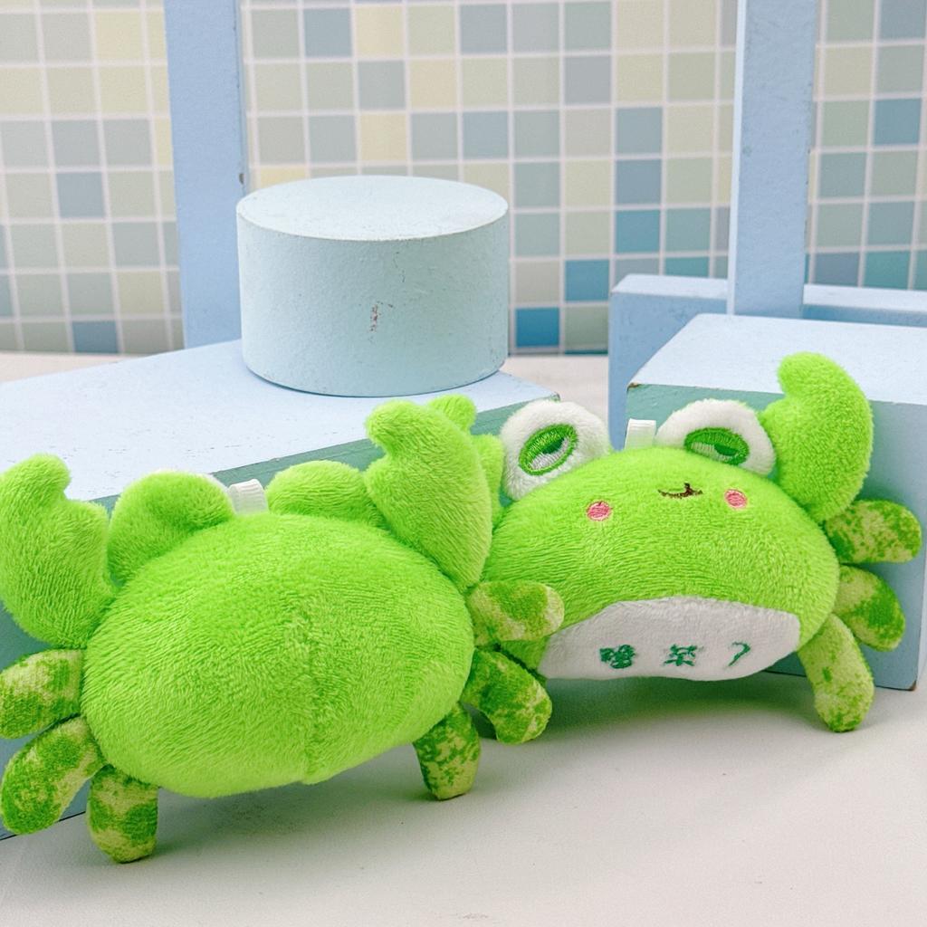 Quirky Pendant Plush Green Crab Bag Charm Gift Dolls