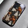 Halloween Ghost Art Black Glass Phone Case For Redmi Note 10 11 Pro+ 12 13 14 (Global) 14 Pro 5G (India) K60Ultra 13C 14C Cover