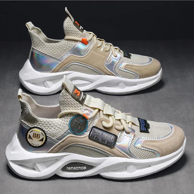 Fashion Sneakers Men High Quality Male Spring New Casual Woven Breathable Shoes Tenis Luxury Shoes Men Platform Sneakers Running Shoes