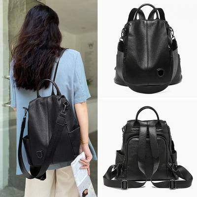 Lederrucksack Damen neu vielseitige Textur weiches Leder Damenmode Damentasche große Kapazität Reiserucksack