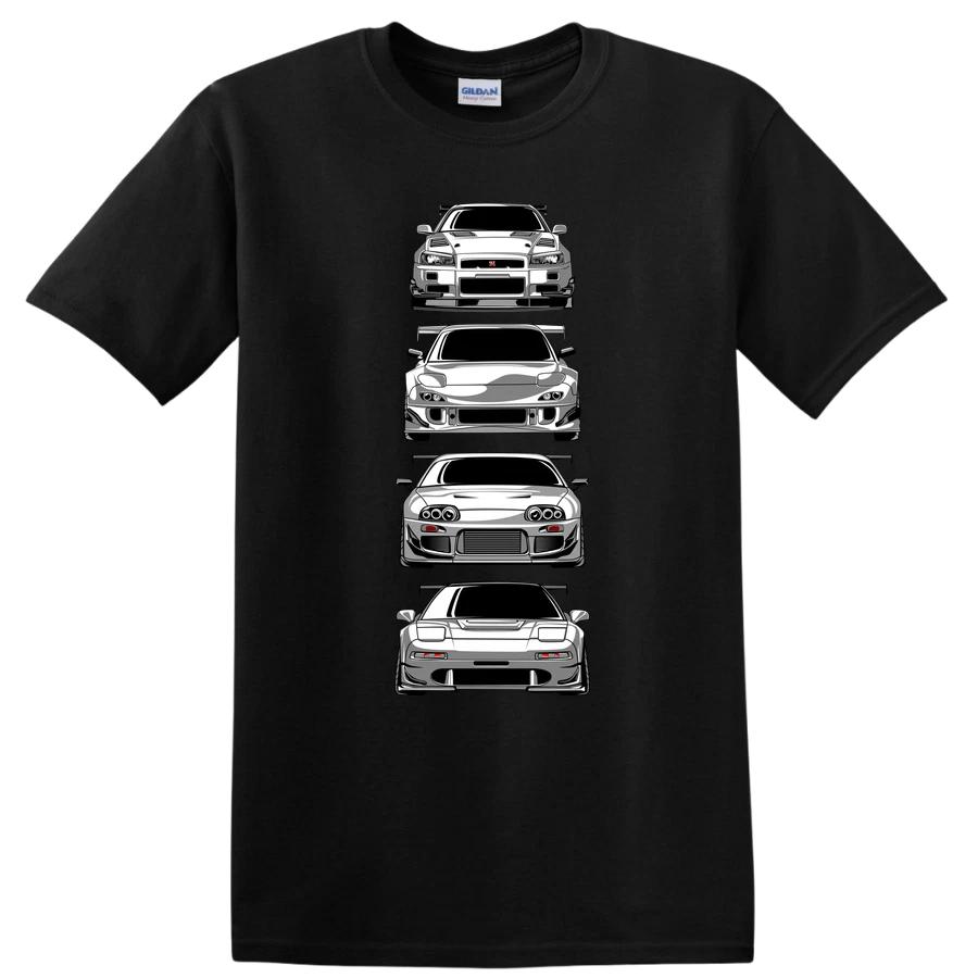Футболка с графикой автомобиля Легенды JDM Арт-дизайн гонок Streetwear Дизайн для энтузиастов XXL