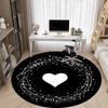 1PC Love Sparkle Office Round Area Rug,  Mat Suitable ForOffice, Under Office Chairs Bedroom Living Room Home Decor, Room Deco