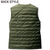 BURTLE Down Vest for Men and Winter BURTLE Pro Uni Sticker Size Army L 3254, Water-Repellent, Lightweight, Cold-Wearing, Washable, Women, Workwear,