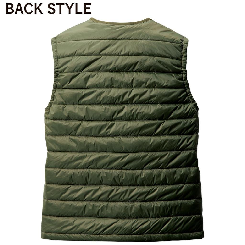 BURTLE Down Vest for Men and Winter BURTLE Pro Uni Sticker Size Army L 3254, Water-Repellent, Lightweight, Cold-Wearing, Washable, Women, Workwear,