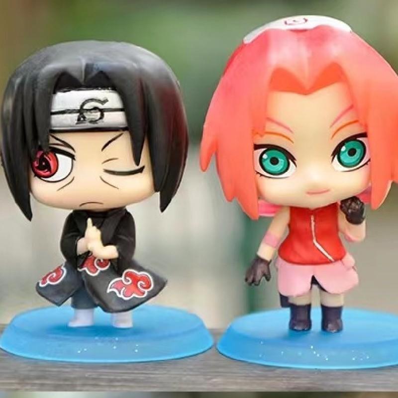 Naruto Animation 6 Pcs Toy Doll Version Cartoon Characters Car Cake Decoration