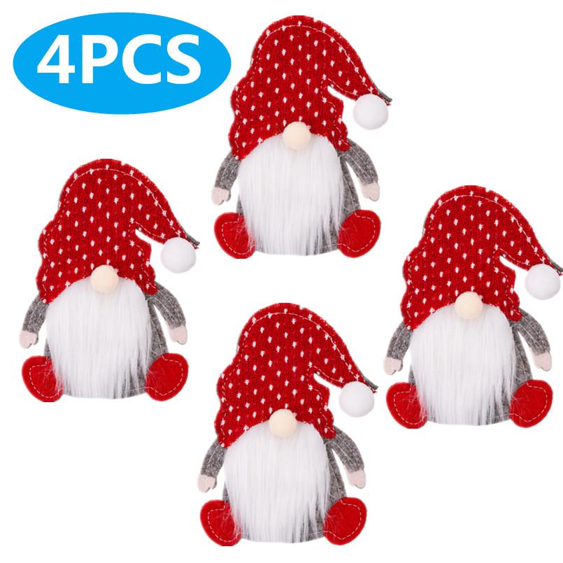 4/2/1KS Vianočná taška na príbory Santa Claus Vrecko na uloženie noža a vidličky Vianočné novoročné dekorácie stolového riadu Domáca ozdoba