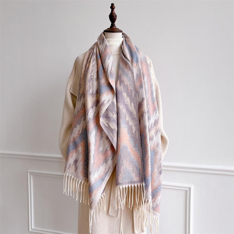 Women Paisley Scarf Cashmere Feeling Pashmina Shawls Lady Winter Jacquard Scarves Blanket Foulard Bufanda Tassel Poncho Stoles