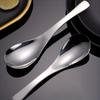 6PCS Large Stainless Steel Spoons Food-grade Dessert Spoons Practical Rice Spoons  Dining Table