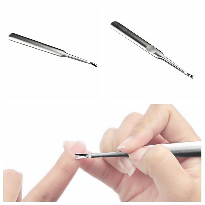 Stainless Steel Cuticle Pusher Trimmer Remover Pedicure Manicure Nail Art Tools