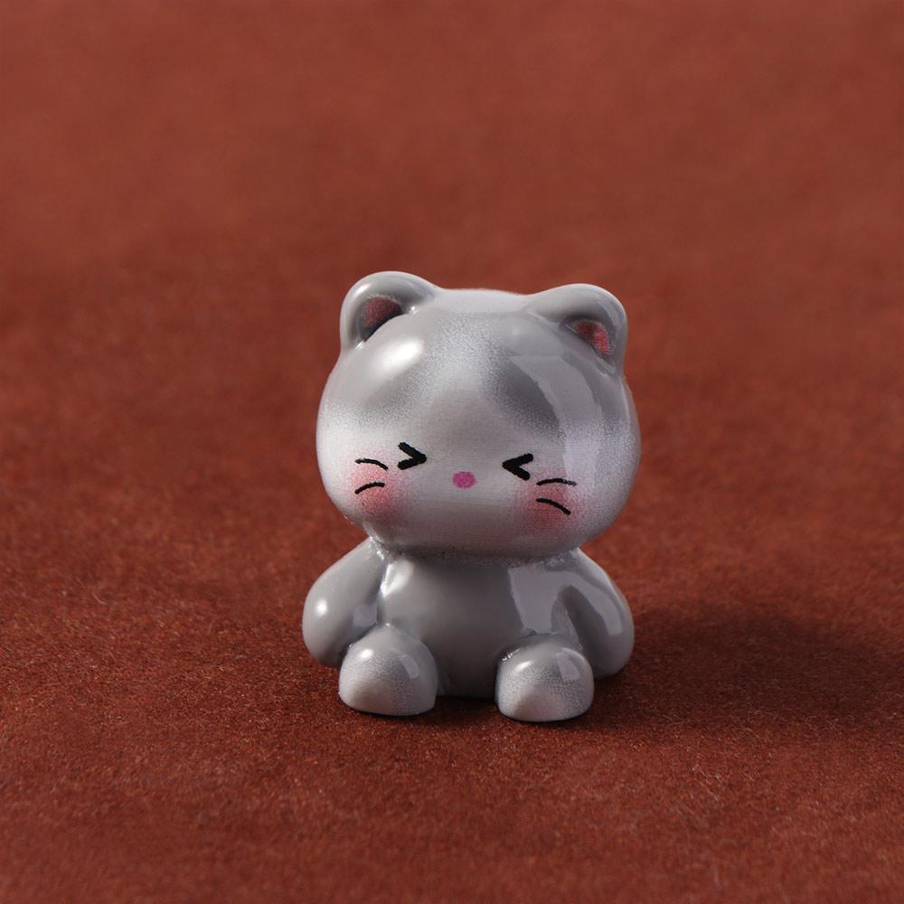 6pcs Cartoon Animal Decorative Cat Statues Small Size Cat Ornaments Cute Kittens Decorations Gift