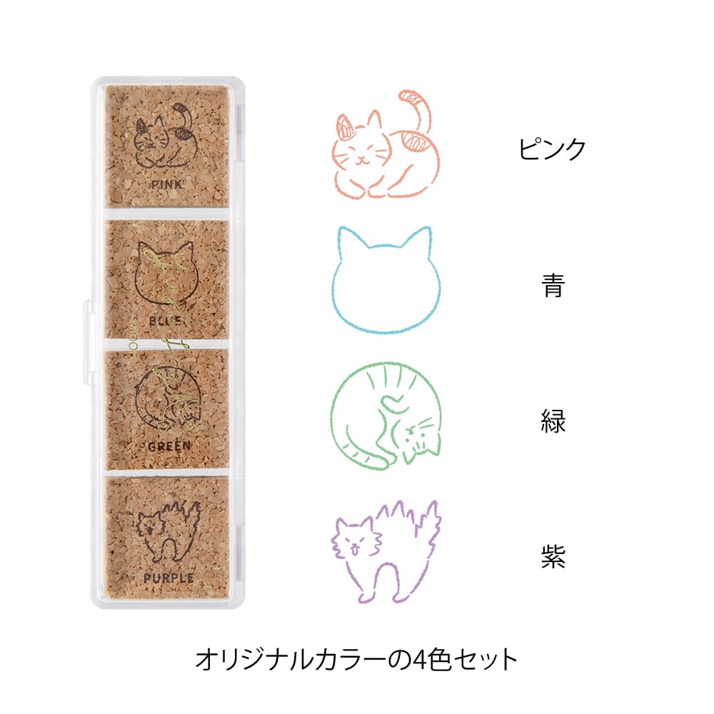 Midori Yurulog Stamp, Cat Pattern, 35618006