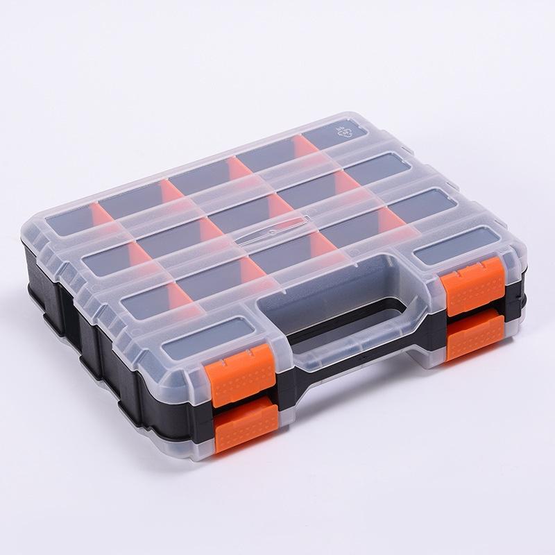 Single/Double Sided Hand-Held Plastic Hardware Tool Accessory Box,Electronic Component Classification Box, Parts Box,Storage Box