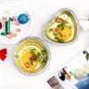 50Pcs Disposable Baking Cup Tray Food Grade Tinfoil Tray Aluminum Tin Foil Baking Pans  Pudding