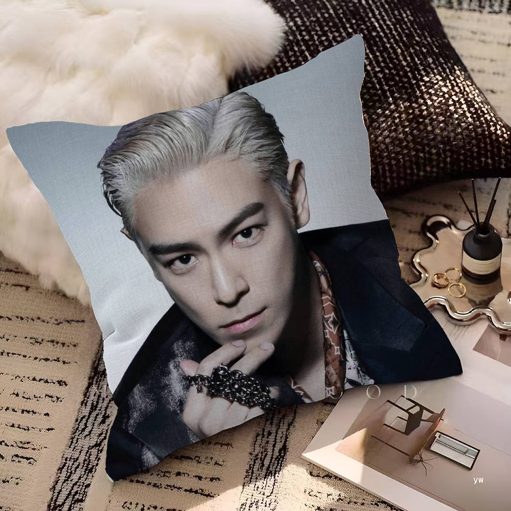 Korean Celebrity Singer T-TOP Pillow Cover Sofa Cushion Cover Home Room Decoration Children Gift