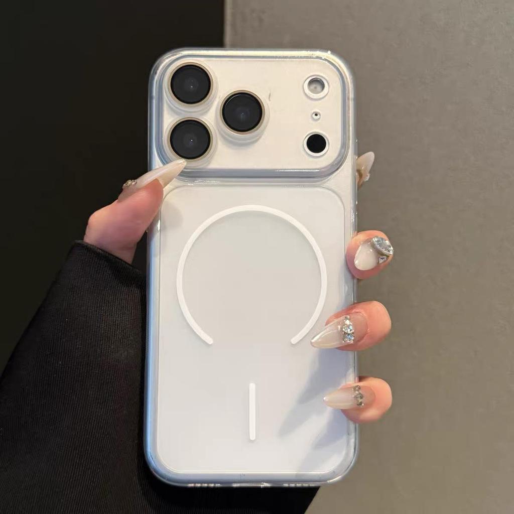 Instant Film-Lens 17-Window Phone Case for iPhone 16 Pro Max - Soft Silicone, Magnetic Adsorption