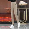 Women's Fashion Casual Solid Color Print High Waist Trousers Pants & Capris