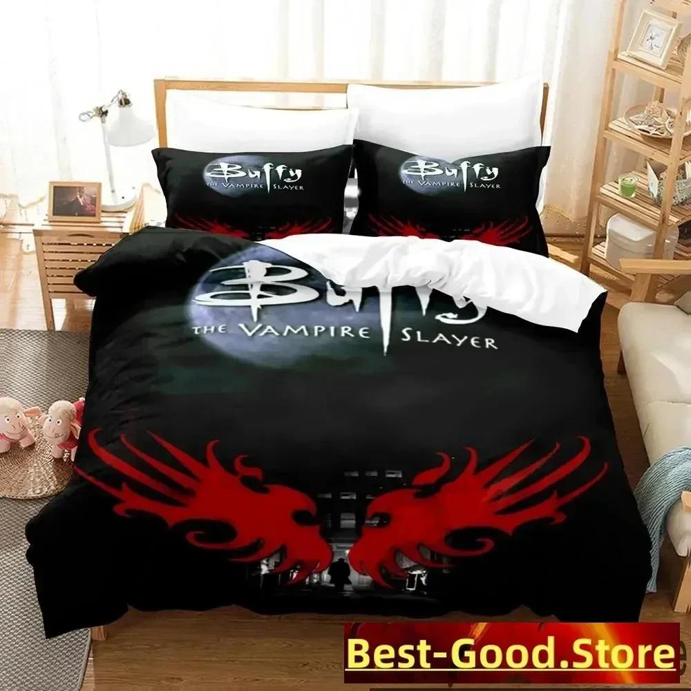 

3D Buffy The Vampire Slayer Bedding Set Duvet Cover Sheet Printed Bed Set Pillowcase Bed Full Queen King Size Comforter Bedroom 70x133cm 2pcs