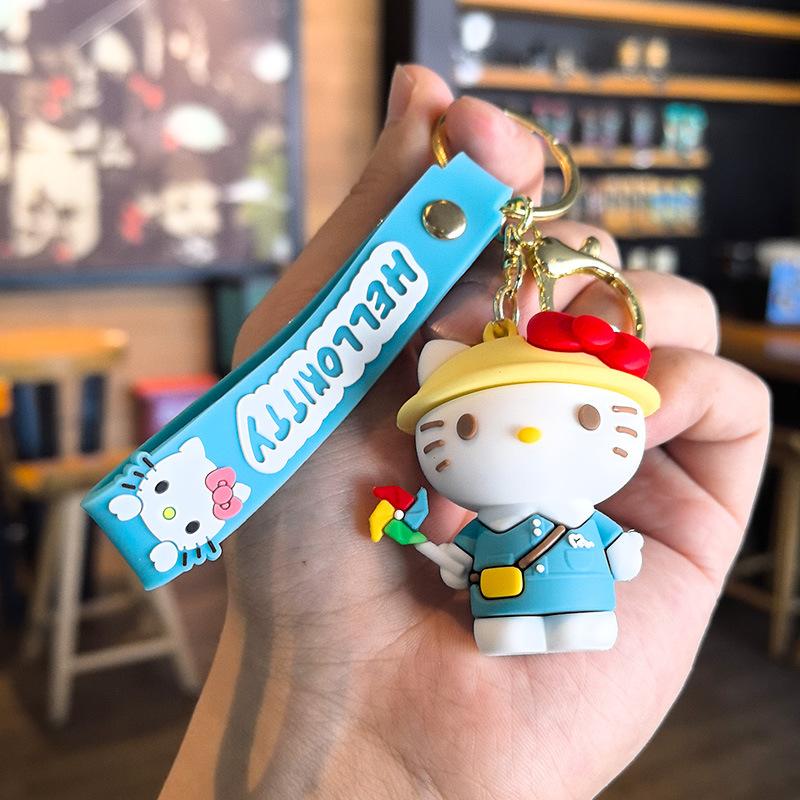 Kt Sanrio Keychain Kt Cat Figurine Kuramitsu Key Ring Student Small Gift Kawaii Cute Personalized Gifts Y2k Fashion Toys Anime