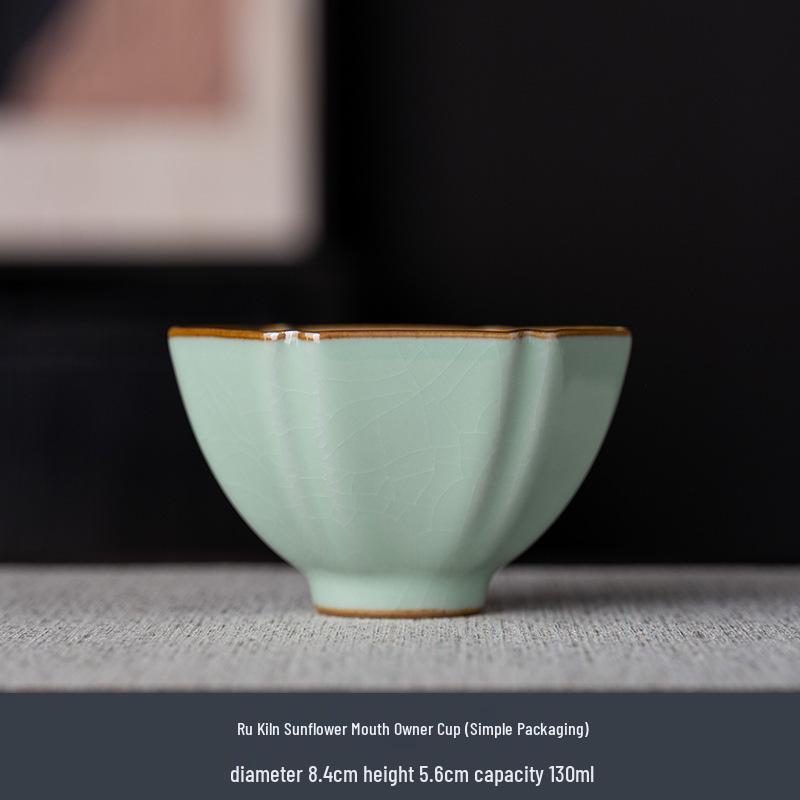 Sky Blue Ru Porcelain Gongfu Tea Master Cup - Personal Tea Tasting Set
