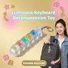 Stress Anxiety Relief Keyboard Keychain Six Keys Button With Light For Office Home Adults Kid Decompression Clicker Gifts