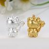 Sterling Silver 999 Hello Kitty Fairy Wand Lucky Bead Jewelry DIY Accessories