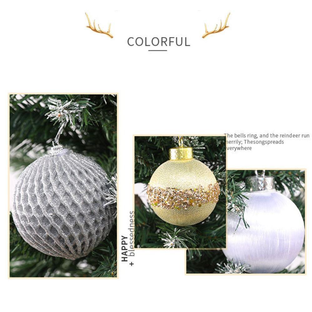 6pcs Shatterproof Christmas Ball Set Painted Christmas Tree Decoration Pendant Room