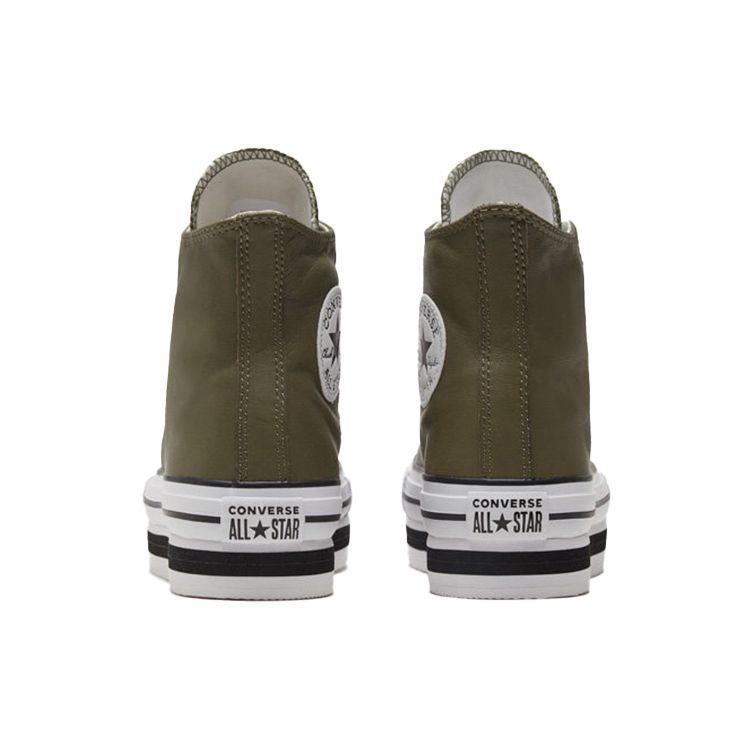 Converse Chuck Taylor All Star Platform Laye Comfortable Casual Leather High Top Canvas Shoes Women sneaker Green 569724C