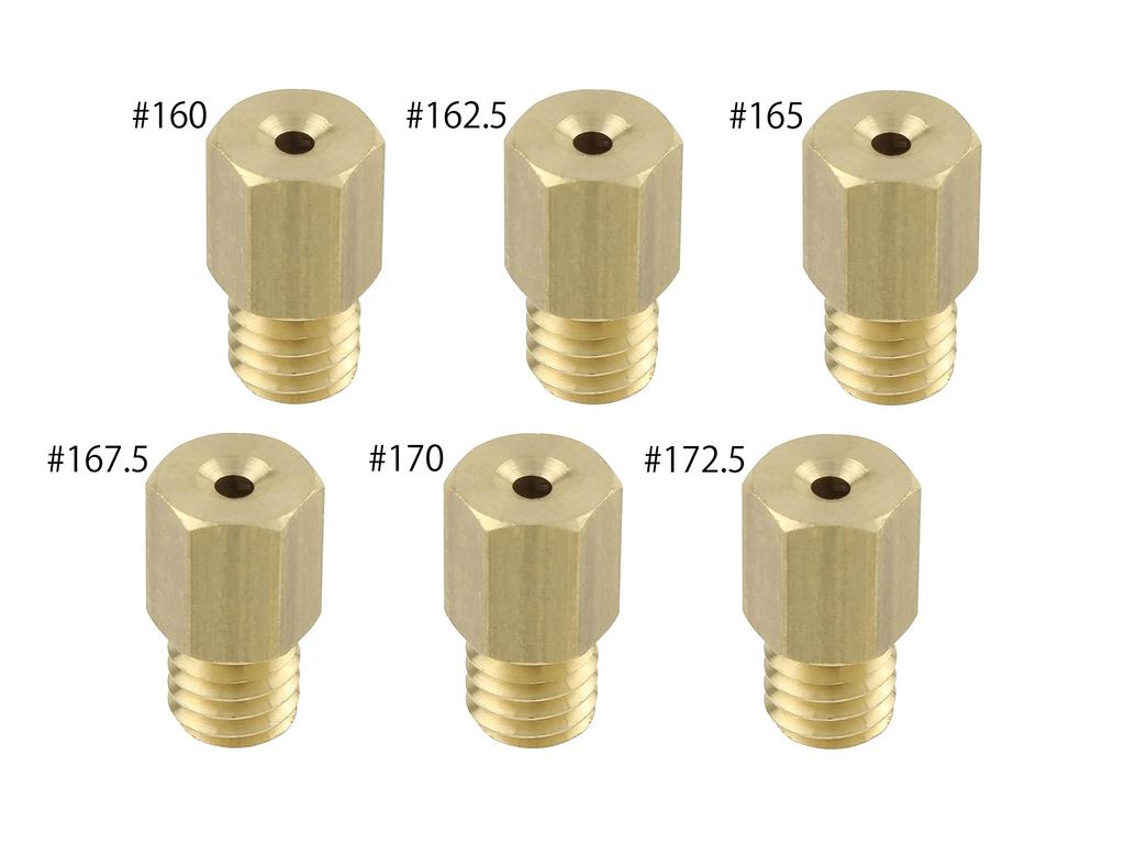 POSH 700041-10 Motorcycle Goods Main Jet Set 6 Oversize Main Jet Set Mikuni Hex Large VM20/26/TV26/Flat 24 (6X11.5)