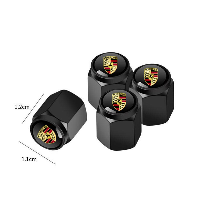 5er-Set Metall Auto Rad Reifen Ventil Luftventilkappe Für Porsche Panamera Macan Boxster Cayman Cayenne 911 718 Dekorationszubehör