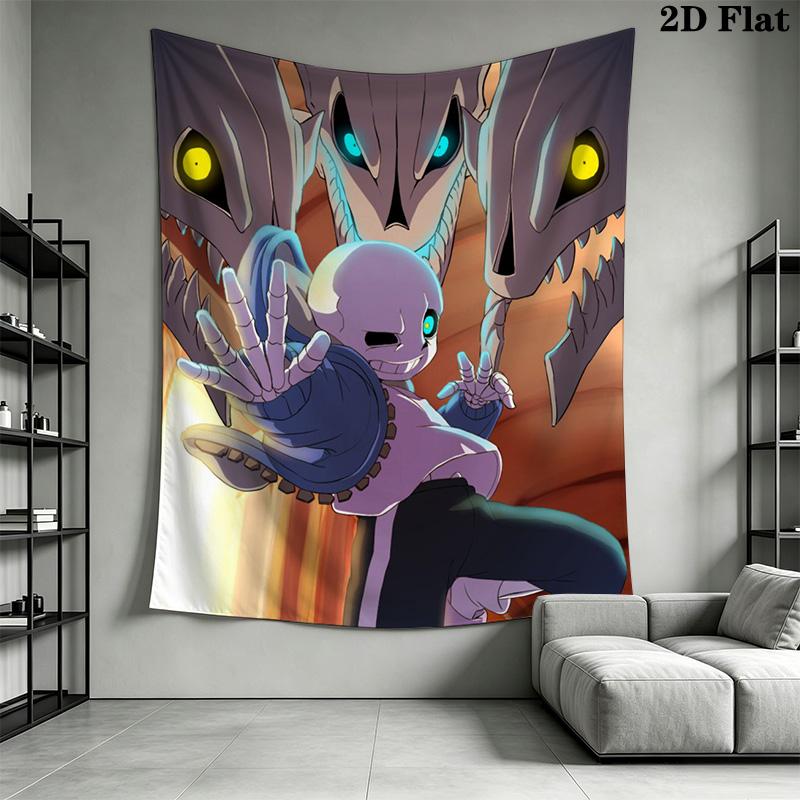 Undertale Sans Anime Pattern Home Decor Tapestry, Wall Hanging, Decorative RV Wall Cloth.XGT0914211