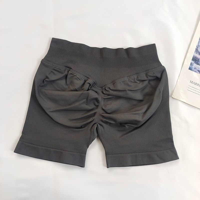 

Fashion Yoga Shorts Hip-Lifting High Waist Belly Contracting High Elastic Tights Peach Hip Exercise Shorts Fitness Shorts Women Shark Gray(Shorts) S(40-47.5kg)