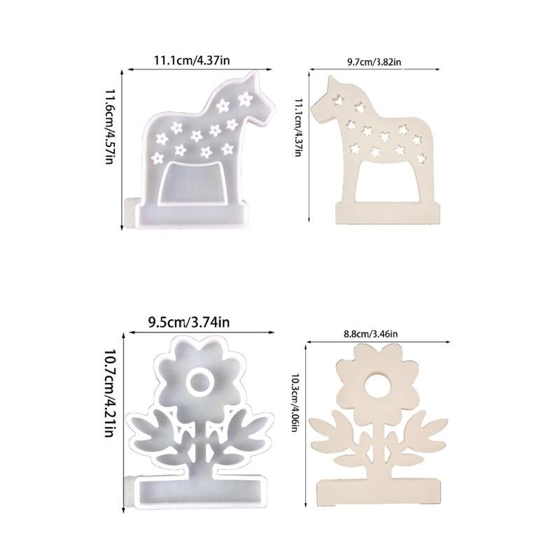 Animal Holder Molds for DIY Craft, Flower Resin Molds for Candle Holder