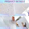 M-Modern-36 Sheets Holographic Sticker Paper,Holographic Laminate Sheets,Clear Vinyl Sticker Sheets,11.7 X 8.3 Inches(Star)