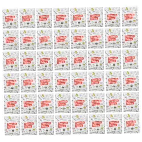 

FOMIYES Oil-Resistant French Fry Bags, 300 Pieces, Oil-Resistant Paper Bags for French Fries, Chips, Chicken Wing Packaging Bags, Fried Chicken Wing P