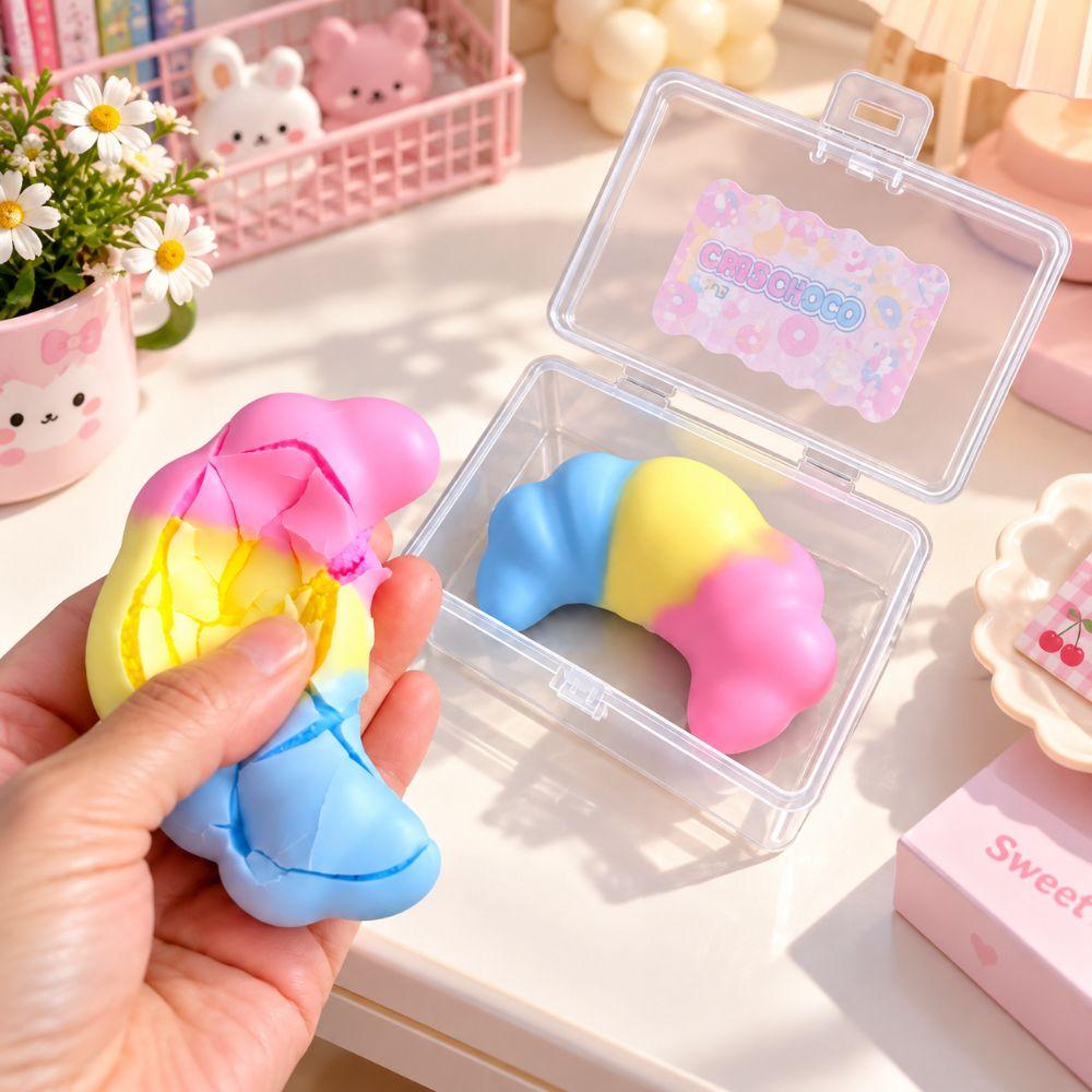 Crackable Texture Wax Cracking Squeeze Toy Croissant Crunchy Sound Ball For Stress Anxiety Relief