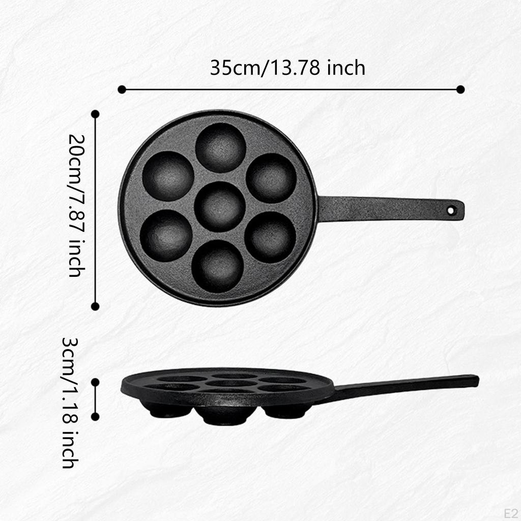 Takoyaki Maker Ball 7 Holes Multipurpose Practical Cooking Tools Baking Pan for