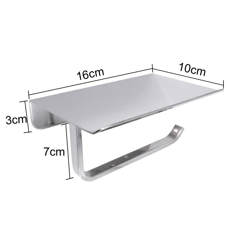 

Держатель для туалетной бумаги VGX, полка для телефона из нержавеющей стали 304, держатель для рулонов туалетной бумаги в ванной, коробка-диспенсер для туалетной бумаги, не требующая перфорации