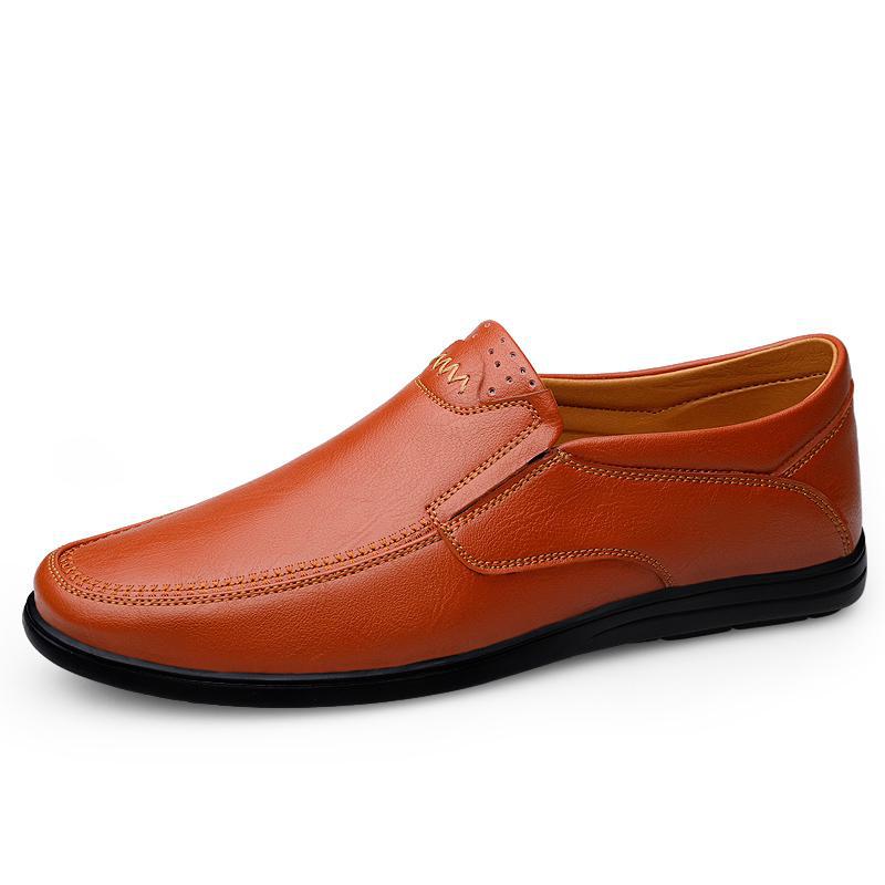 

Men s foot loafers business dress leather shoes men s one-pedal driving Doudou shoes foreign trade large size men s shoes 44