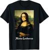 T-Shirt Divertente Classica Parodia Artistica Ritratti Umorismo Mona Leeheesa