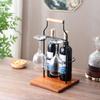 Hanging Wine Cabinet Display Stand Simple High Foot Glass Rack Hanging Glass Holder for Homes Kitchen Restaurant